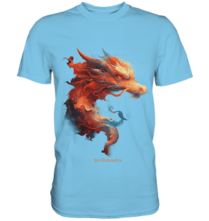 Drachenfeuer – Mystische Kreatur in lebendigen Farben - Premium Shirt | Unisex - Shirts | Dark Shadows Arts