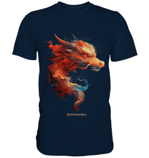 Drachenfeuer – Mystische Kreatur in lebendigen Farben - Premium Shirt | Unisex - Shirts | Dark Shadows Arts