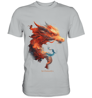 Drachenfeuer – Mystische Kreatur in lebendigen Farben - Premium Shirt | Unisex - Shirts | Dark Shadows Arts