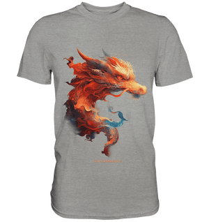 Drachenfeuer – Mystische Kreatur in lebendigen Farben - Premium Shirt | Unisex - Shirts | Dark Shadows Arts