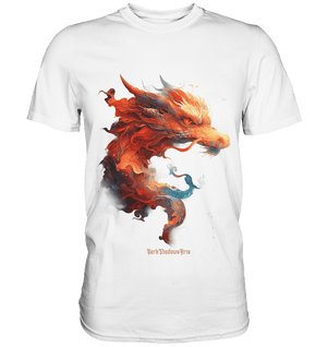 Drachenfeuer – Mystische Kreatur in lebendigen Farben - Premium Shirt | Unisex - Shirts | Dark Shadows Arts
