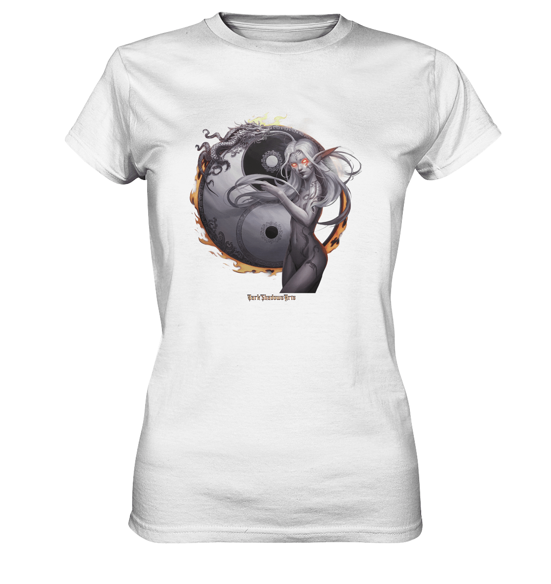Dragonflame Maiden Mystical Yin Yang - Ladies Premium Shirt | Lady - Shirts | Dark Shadows Arts