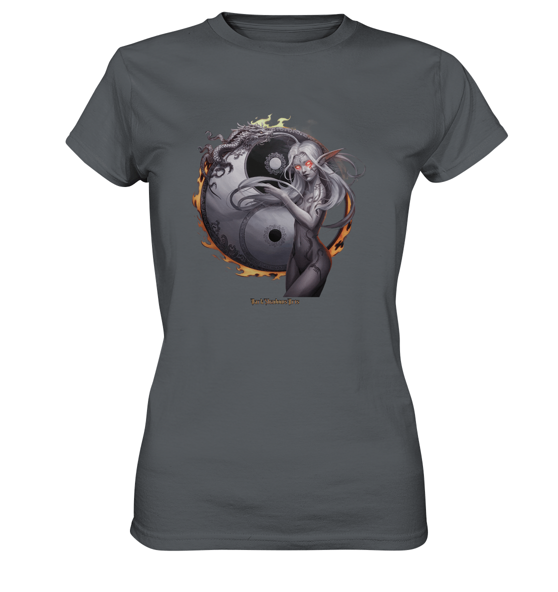 Dragonflame Maiden Mystical Yin Yang - Ladies Premium Shirt | Lady - Shirts | Dark Shadows Arts