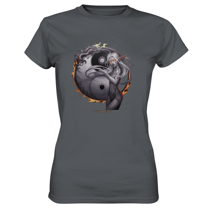 Dragonflame Maiden Mystical Yin Yang - Ladies Premium Shirt | Lady - Shirts | Dark Shadows Arts
