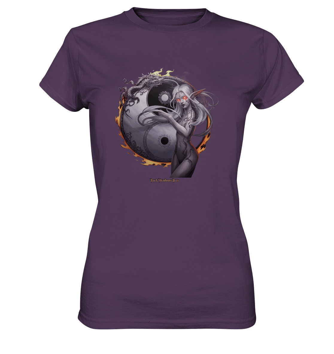 Dragonflame Maiden Mystical Yin Yang - Ladies Premium Shirt | Lady - Shirts | Dark Shadows Arts