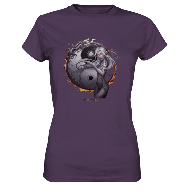Dragonflame Maiden Mystical Yin Yang - Ladies Premium Shirt | Lady - Shirts | Dark Shadows Arts