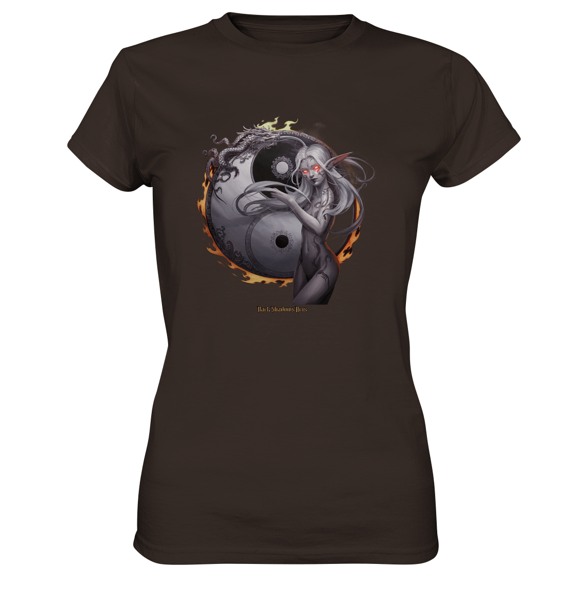 Dragonflame Maiden Mystical Yin Yang - Ladies Premium Shirt | Lady - Shirts | Dark Shadows Arts