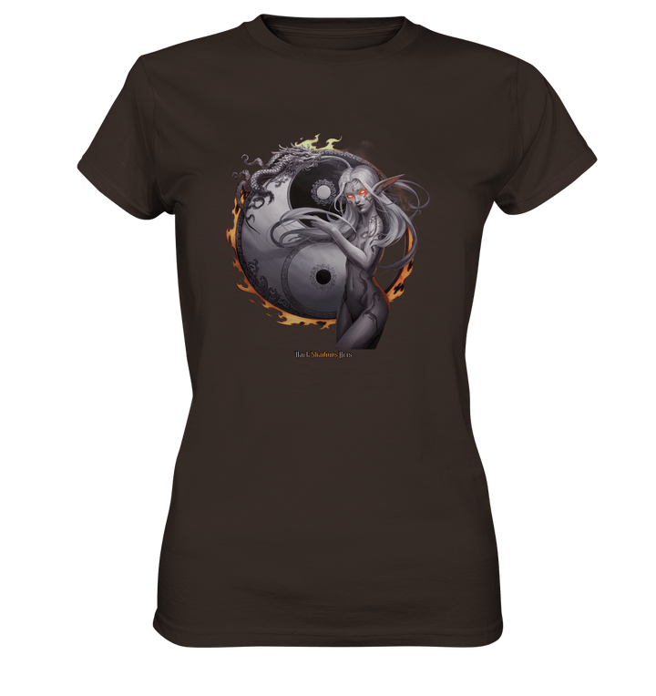Dragonflame Maiden Mystical Yin Yang - Ladies Premium Shirt | Lady - Shirts | Dark Shadows Arts