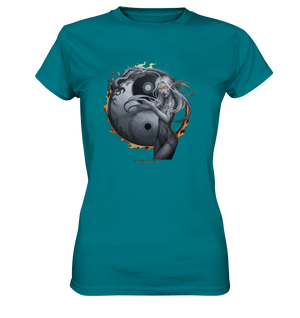 Dragonflame Maiden Mystical Yin Yang - Ladies Premium Shirt | Lady - Shirts | Dark Shadows Arts