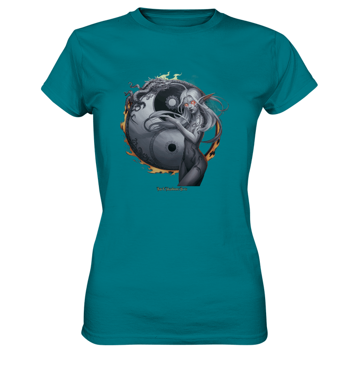 Dragonflame Maiden Mystical Yin Yang - Ladies Premium Shirt | Lady - Shirts | Dark Shadows Arts