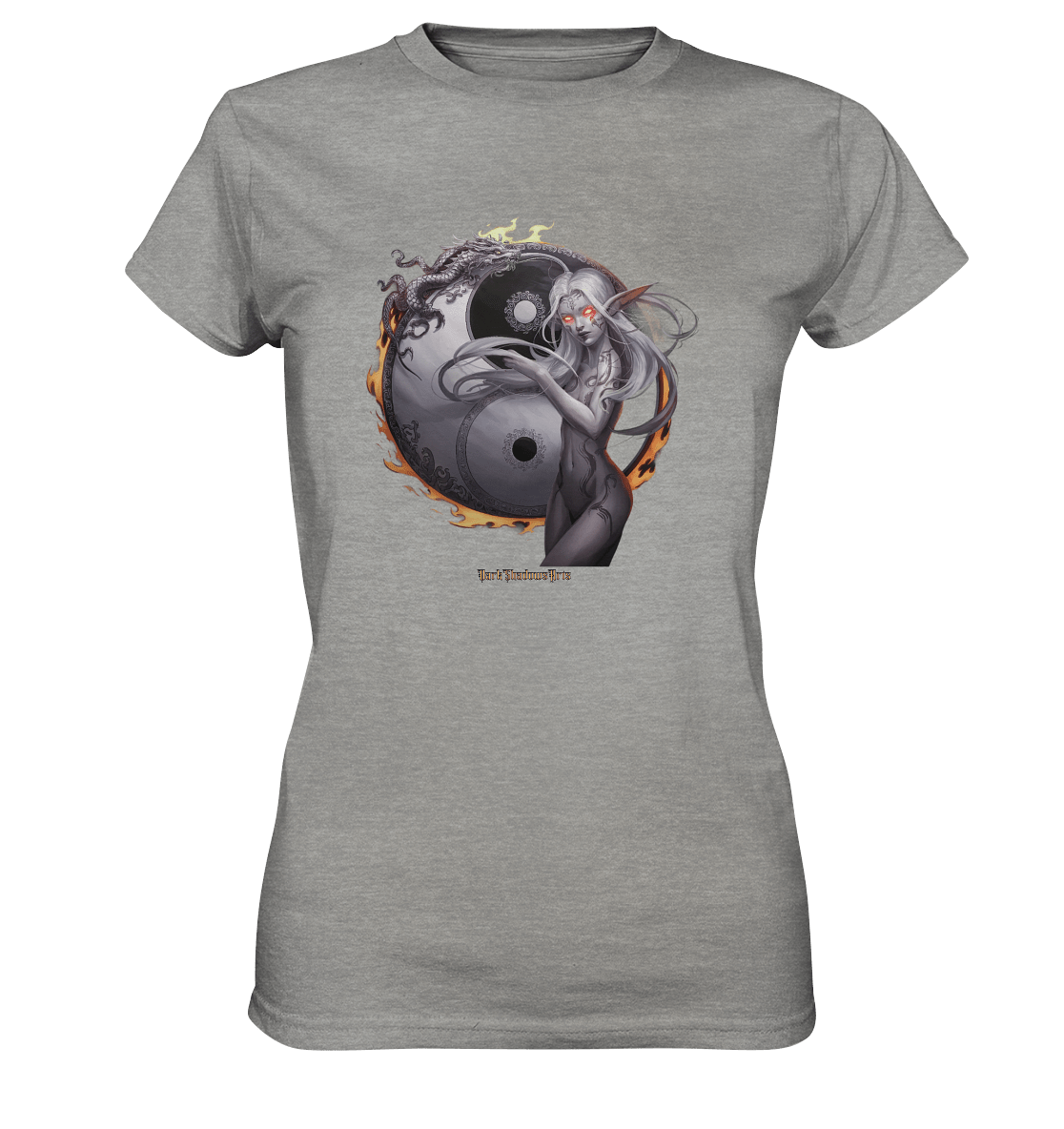 Dragonflame Maiden Mystical Yin Yang - Ladies Premium Shirt | Lady - Shirts | Dark Shadows Arts