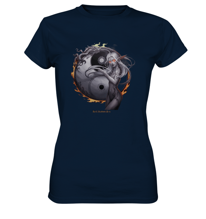 Dragonflame Maiden Mystical Yin Yang - Ladies Premium Shirt | Lady - Shirts | Dark Shadows Arts