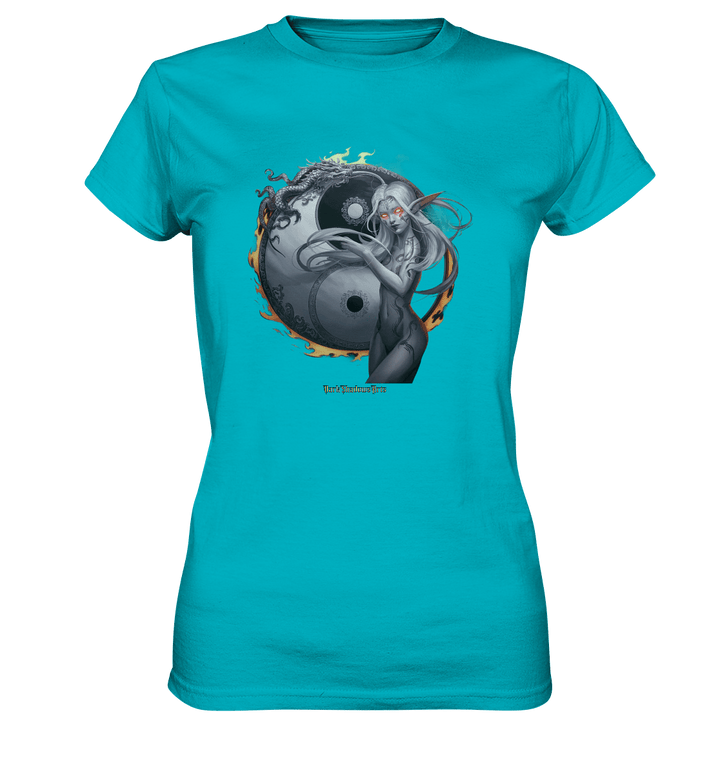 Dragonflame Maiden Mystical Yin Yang - Ladies Premium Shirt | Lady - Shirts | Dark Shadows Arts
