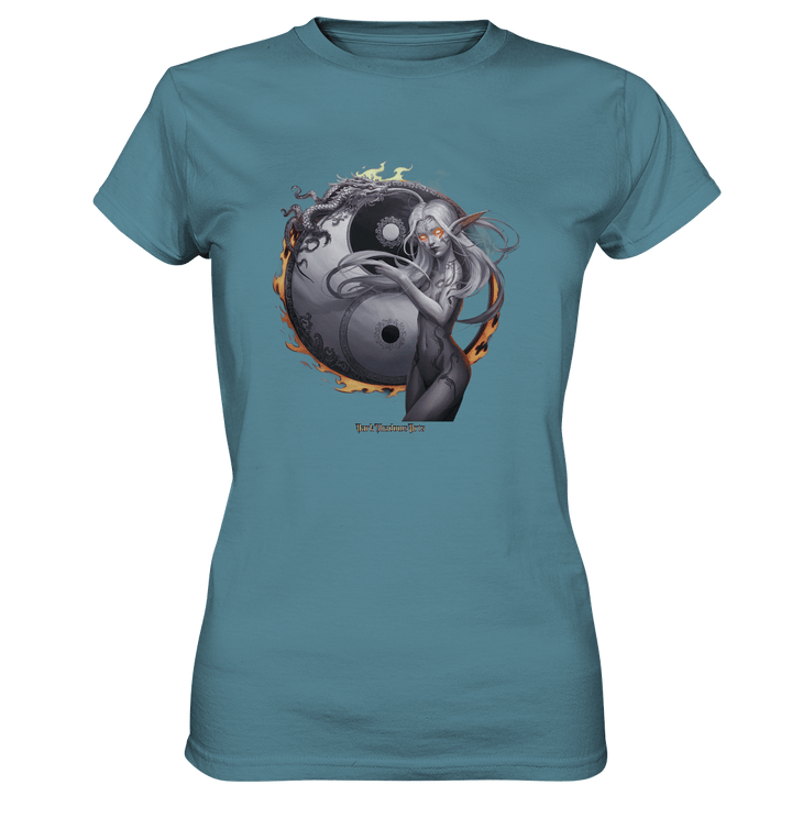 Dragonflame Maiden Mystical Yin Yang - Ladies Premium Shirt | Lady - Shirts | Dark Shadows Arts