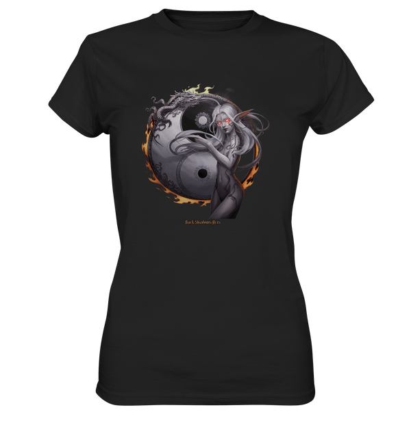 Dragonflame Maiden Mystical Yin Yang - Ladies Premium Shirt | Lady - Shirts | Dark Shadows Arts
