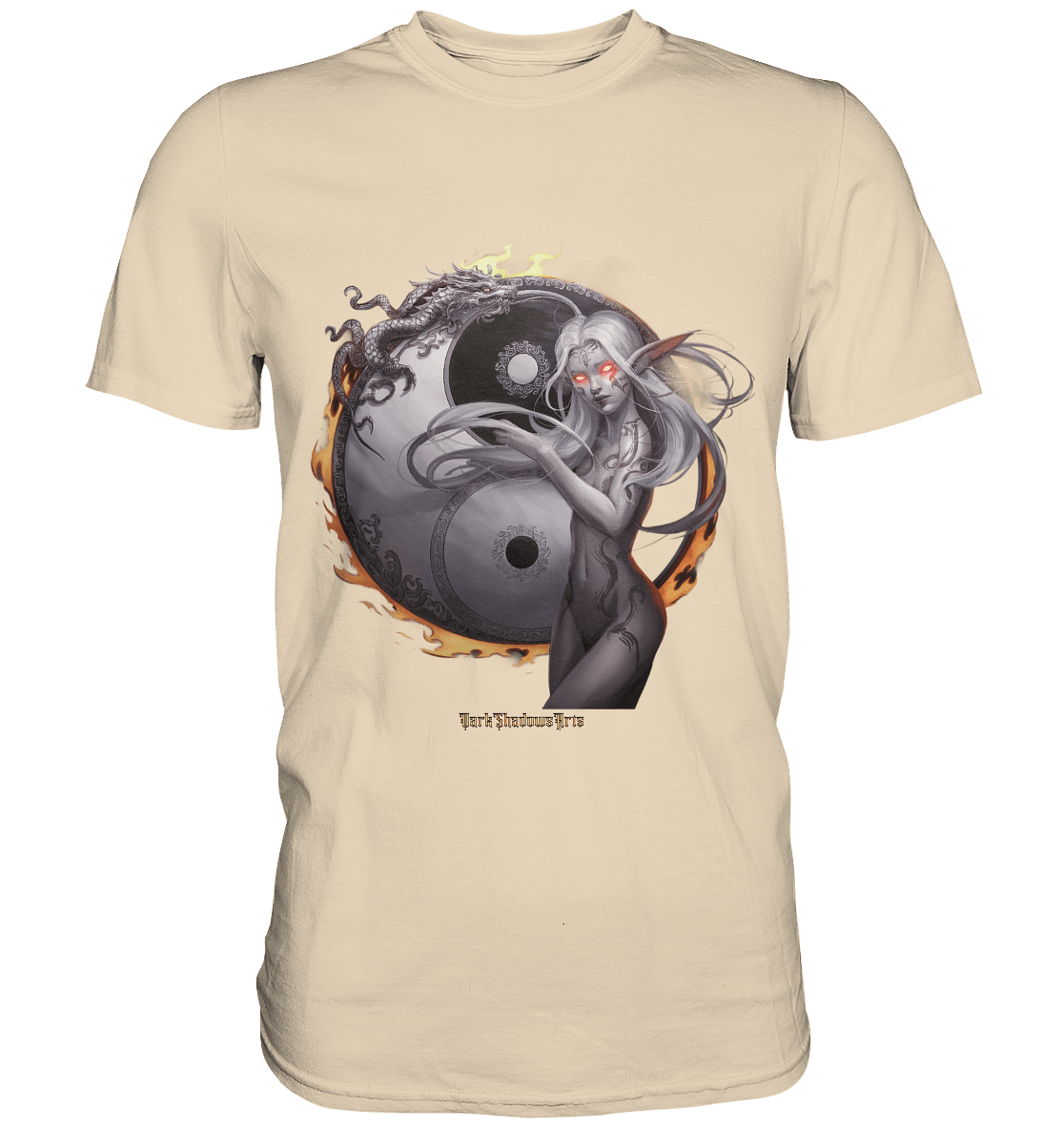 Dragonflame Maiden Mystical Yin Yang - Premium Shirt | Unisex - Shirts | Dark Shadows Arts