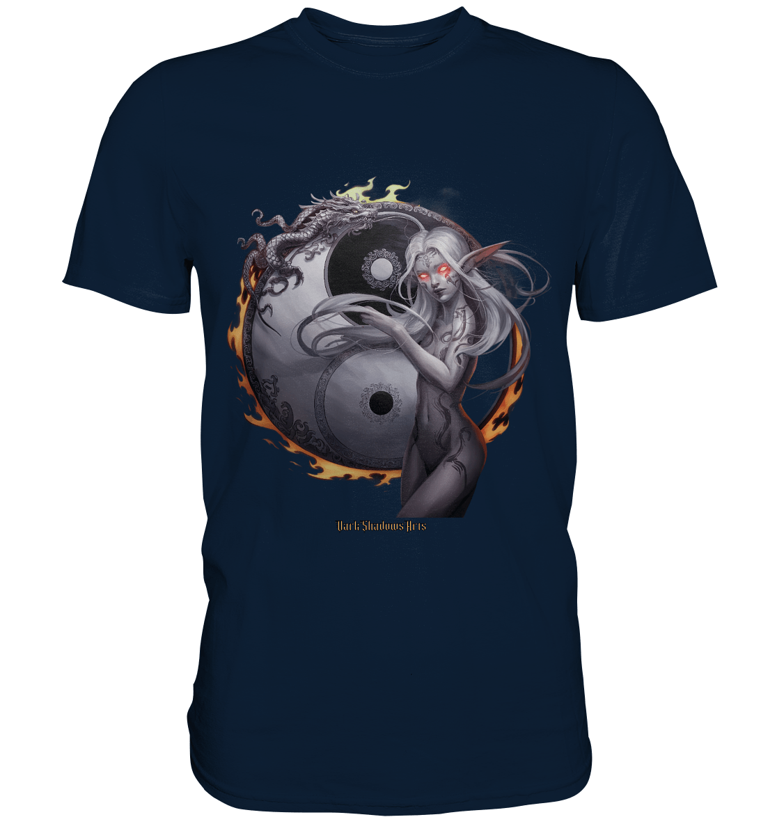 Dragonflame Maiden Mystical Yin Yang - Premium Shirt | Unisex - Shirts | Dark Shadows Arts