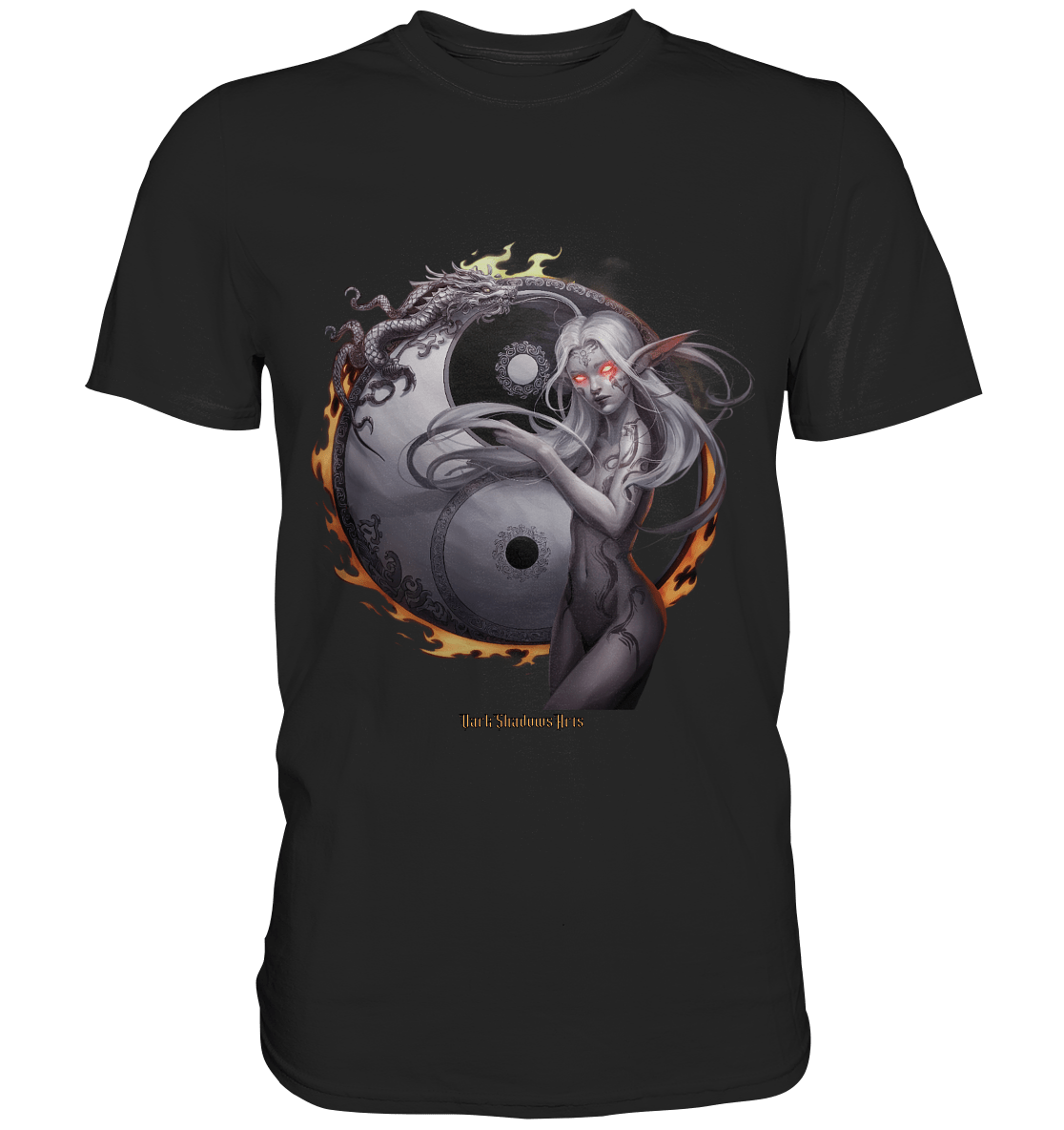 Dragonflame Maiden Mystical Yin Yang - Premium Shirt | Unisex - Shirts | Dark Shadows Arts