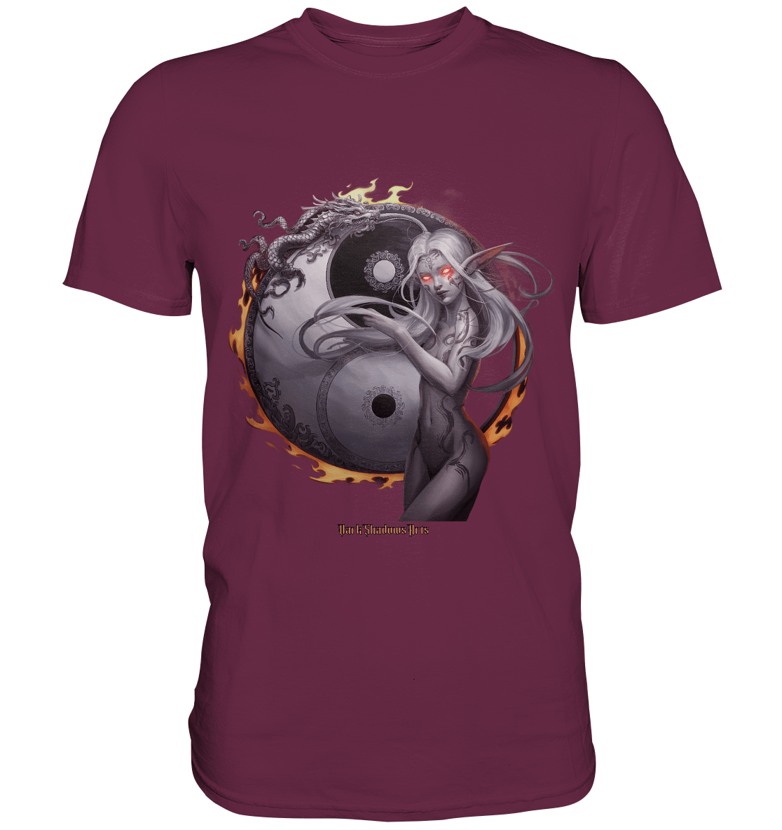 Dragonflame Maiden Mystical Yin Yang - Premium Shirt | Unisex - Shirts | Dark Shadows Arts