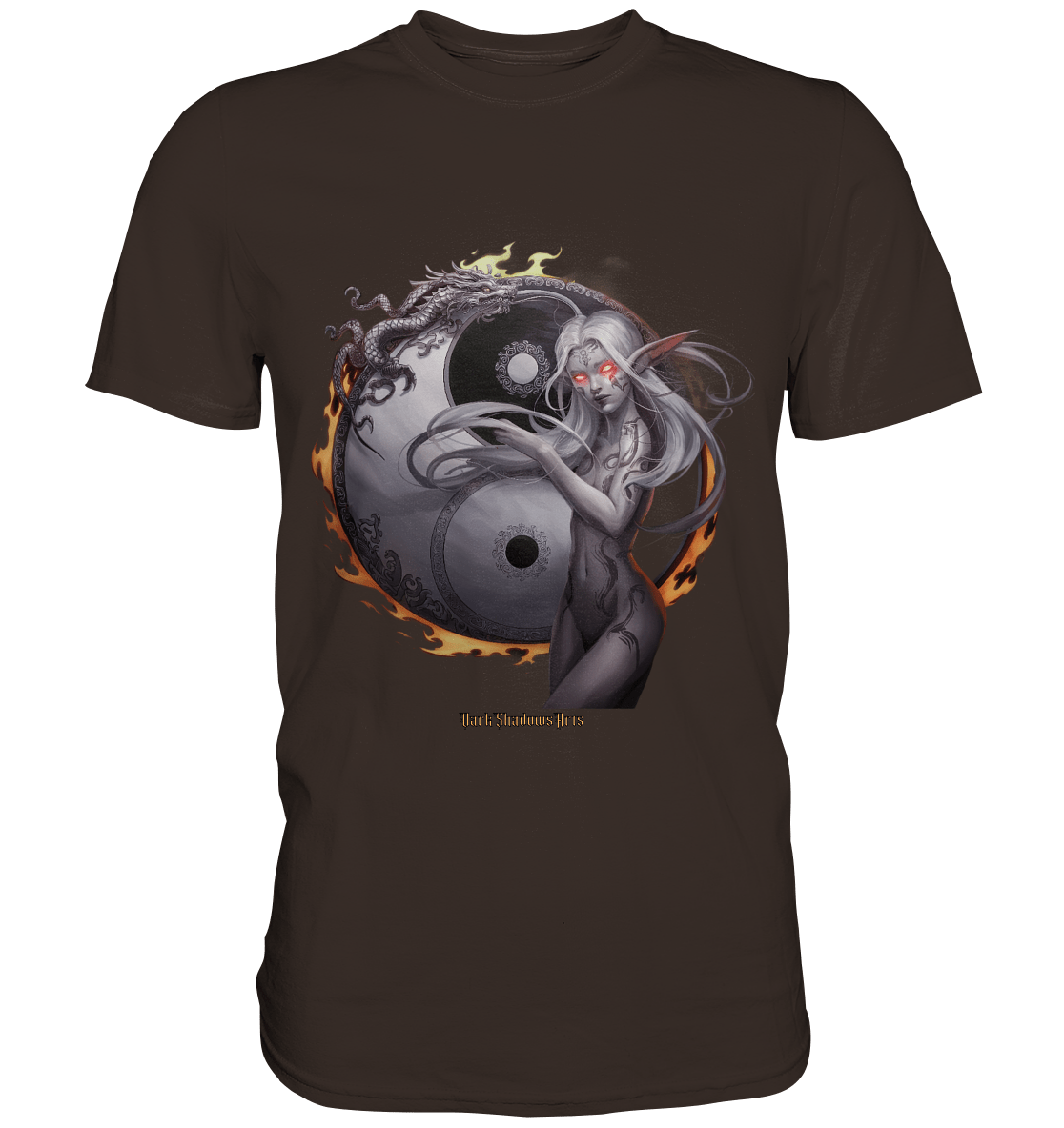 Dragonflame Maiden Mystical Yin Yang - Premium Shirt | Unisex - Shirts | Dark Shadows Arts