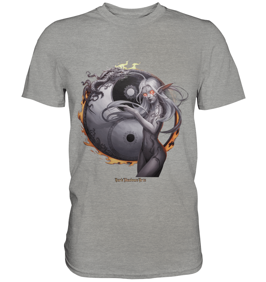 Dragonflame Maiden Mystical Yin Yang - Premium Shirt | Unisex - Shirts | Dark Shadows Arts
