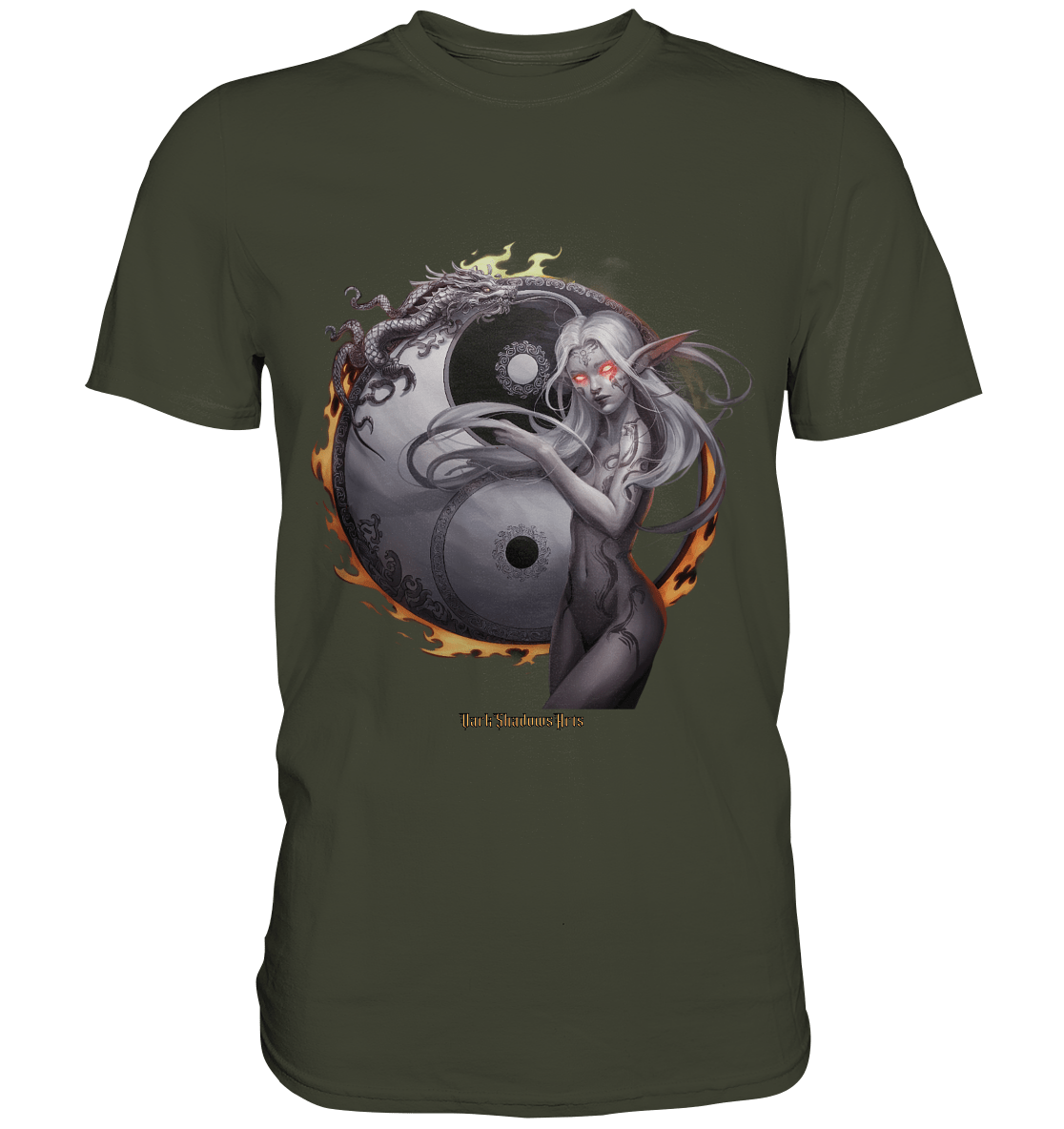 Dragonflame Maiden Mystical Yin Yang - Premium Shirt | Unisex - Shirts | Dark Shadows Arts