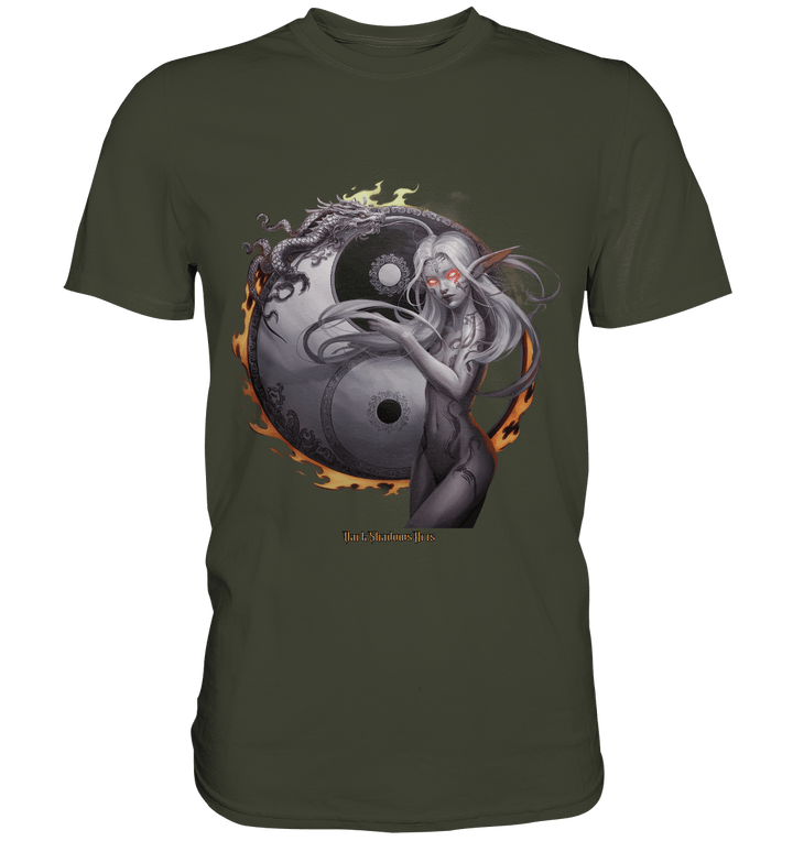 Dragonflame Maiden Mystical Yin Yang - Premium Shirt | Unisex - Shirts | Dark Shadows Arts