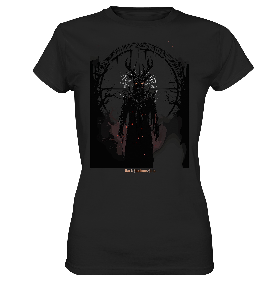 Drawing of Demonic Sigil Eerie Mystical Art - Ladies Premium Shirt | Lady - Shirts | Dark Shadows Arts