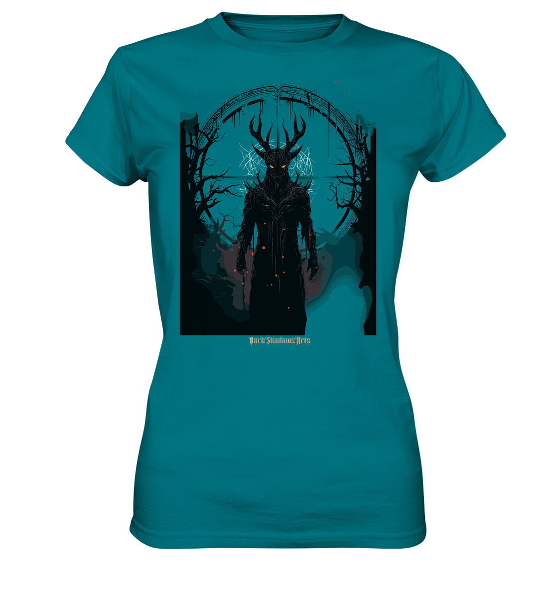 Drawing of Demonic Sigil Eerie Mystical Art - Ladies Premium Shirt | Lady - Shirts | Dark Shadows Arts