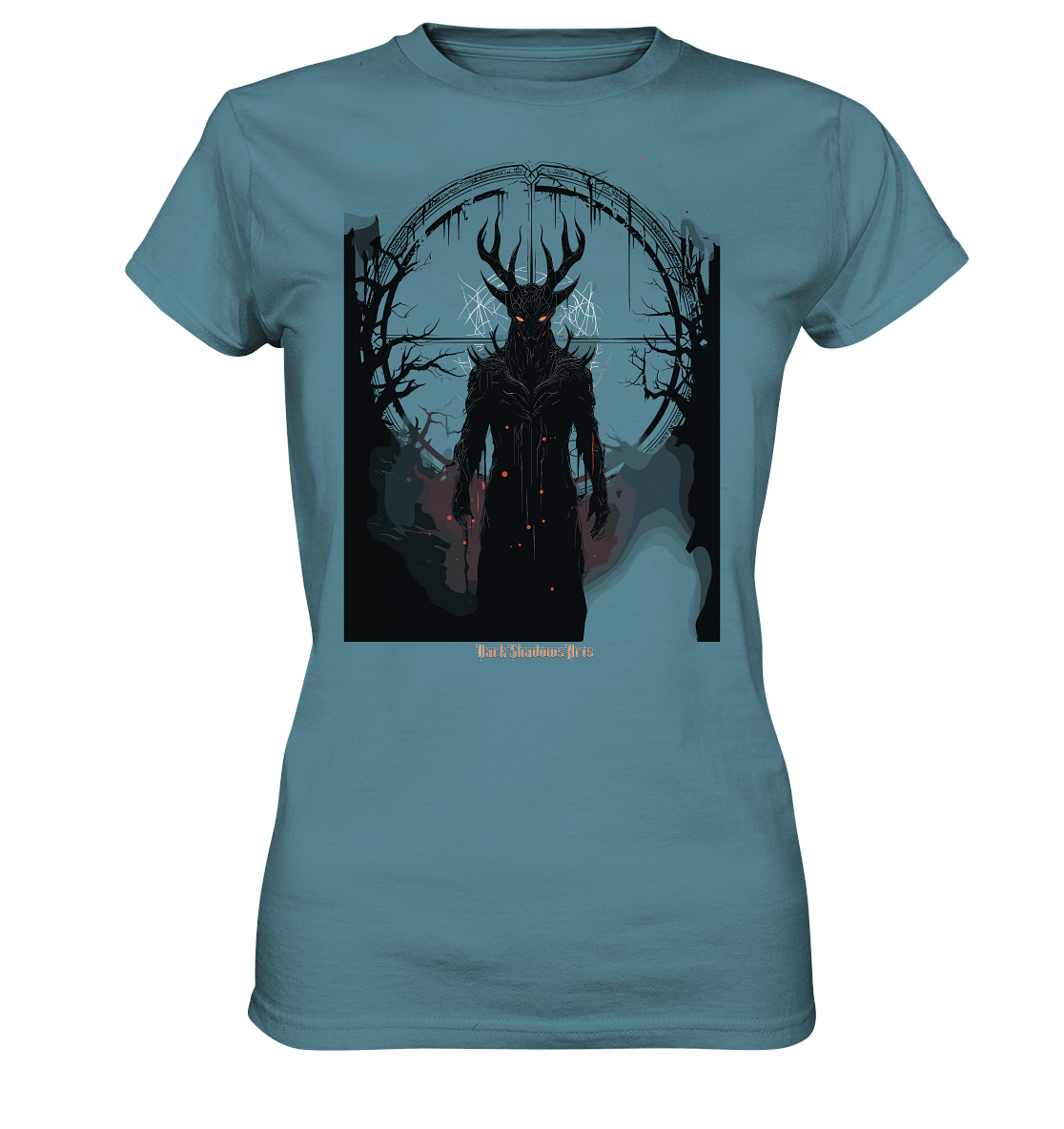 Drawing of Demonic Sigil Eerie Mystical Art - Ladies Premium Shirt | Lady - Shirts | Dark Shadows Arts