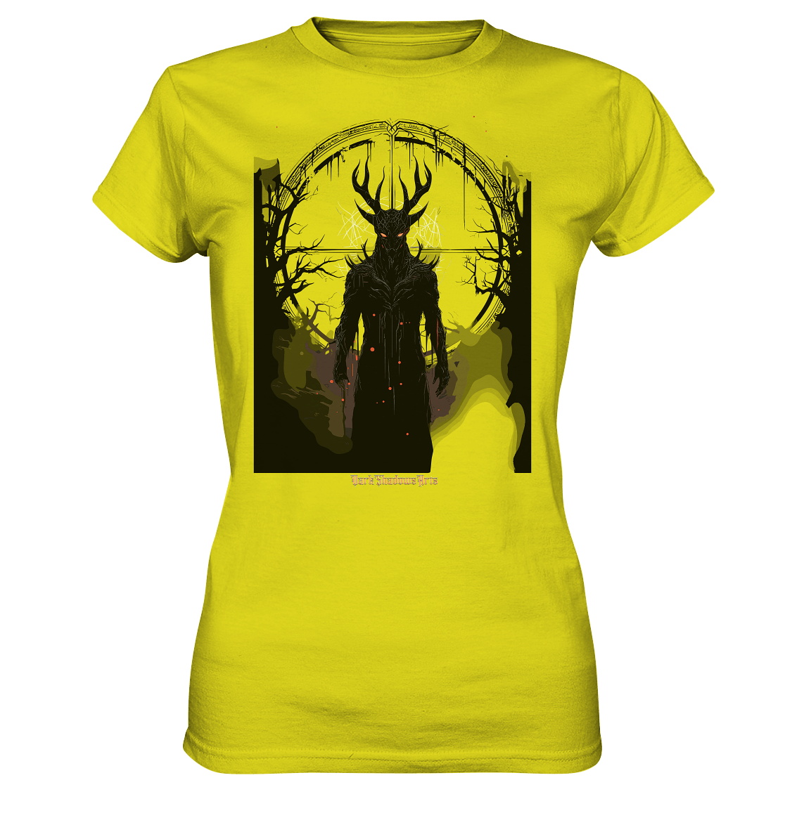 Drawing of Demonic Sigil Eerie Mystical Art - Ladies Premium Shirt | Lady - Shirts | Dark Shadows Arts