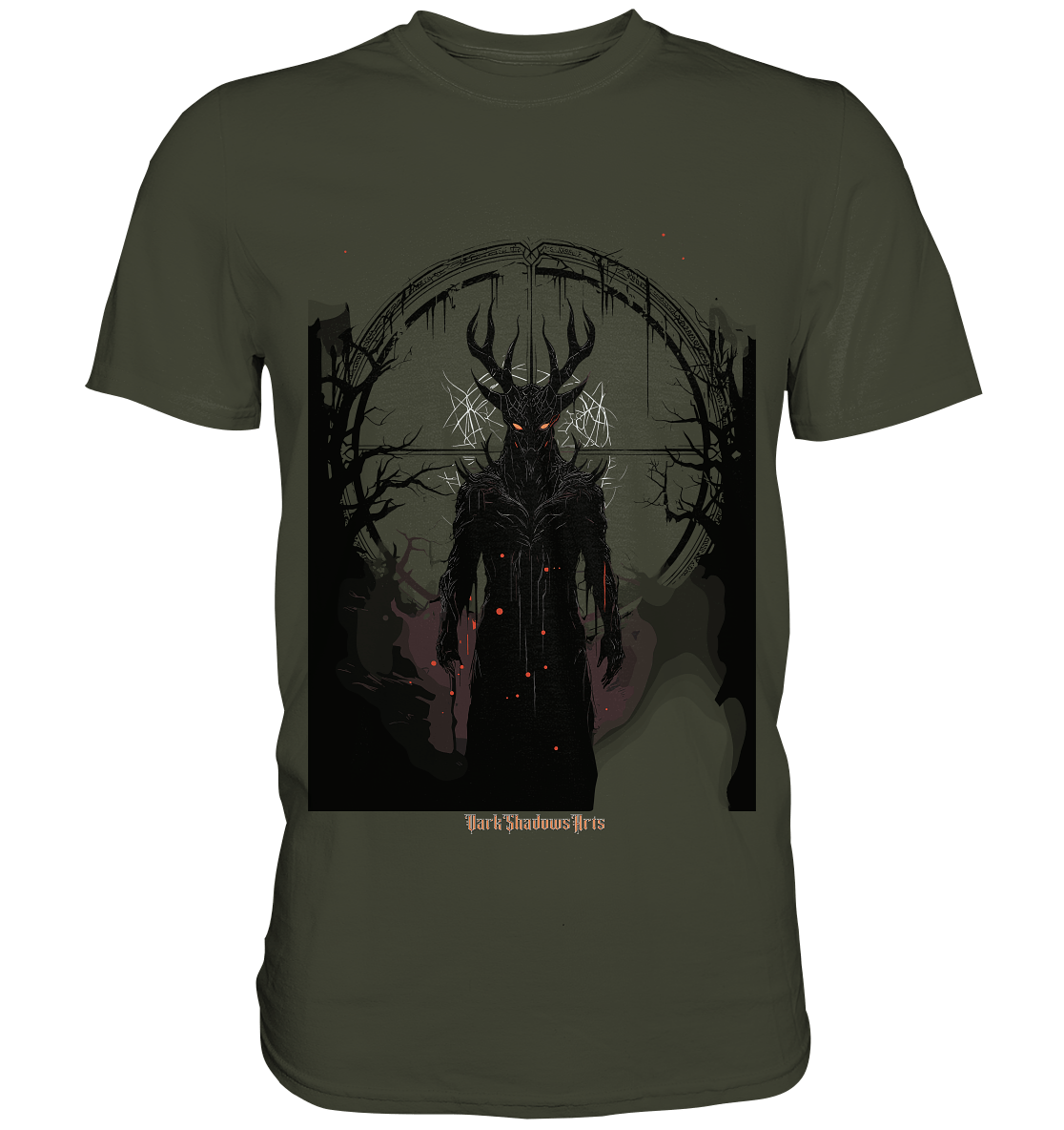 Drawing of Demonic Sigil Eerie Mystical Art - Premium Shirt | Unisex - Shirts | Dark Shadows Arts