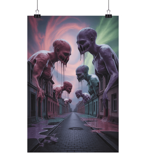 Dripping Giants - Die mystische Verschmelzung von urbaner Kunst und Surrealismus - Poster Din A1 (hoch) | Wall Art | Dark Shadows Arts