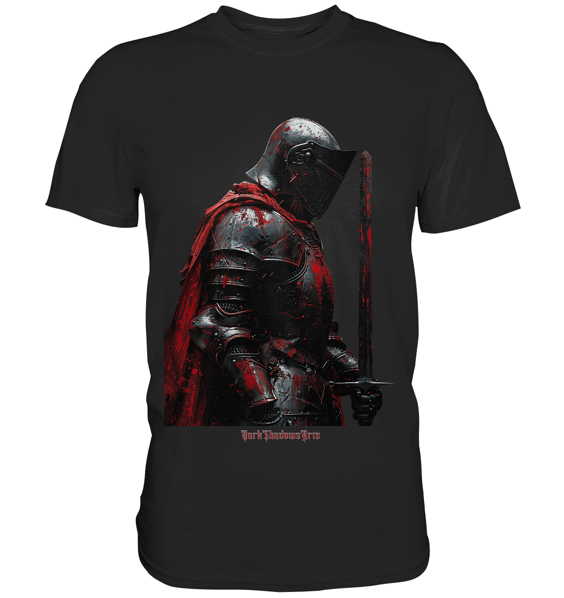 Düstere Ehre – Der Blutrote Ritter - Premium Shirt | Unisex - Shirts | Dark Shadows Arts