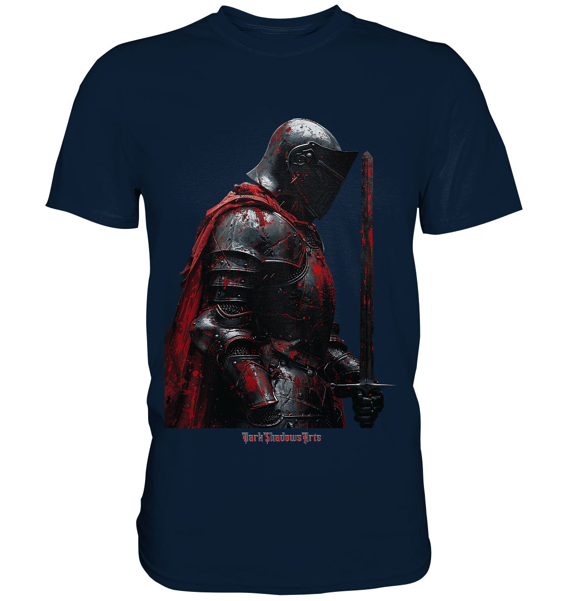 Düstere Ehre – Der Blutrote Ritter - Premium Shirt | Unisex - Shirts | Dark Shadows Arts