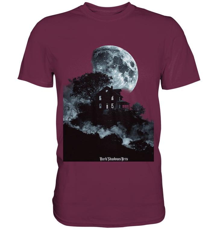 Düstere Schatten – Mysteriöses Haus im Mondlicht - Premium Shirt | Unisex - Shirts | Dark Shadows Arts