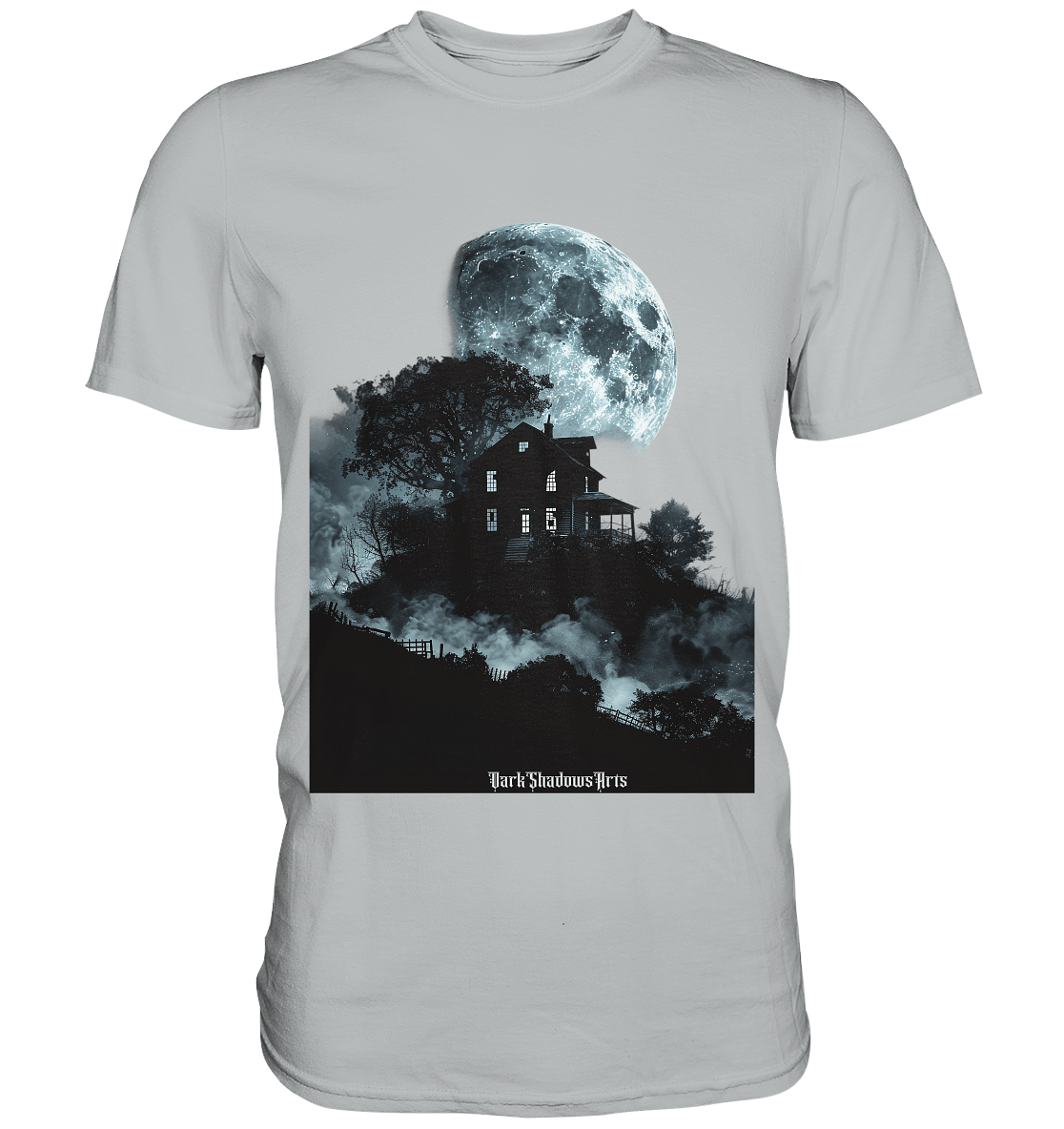 Düstere Schatten – Mysteriöses Haus im Mondlicht - Premium Shirt | Unisex - Shirts | Dark Shadows Arts