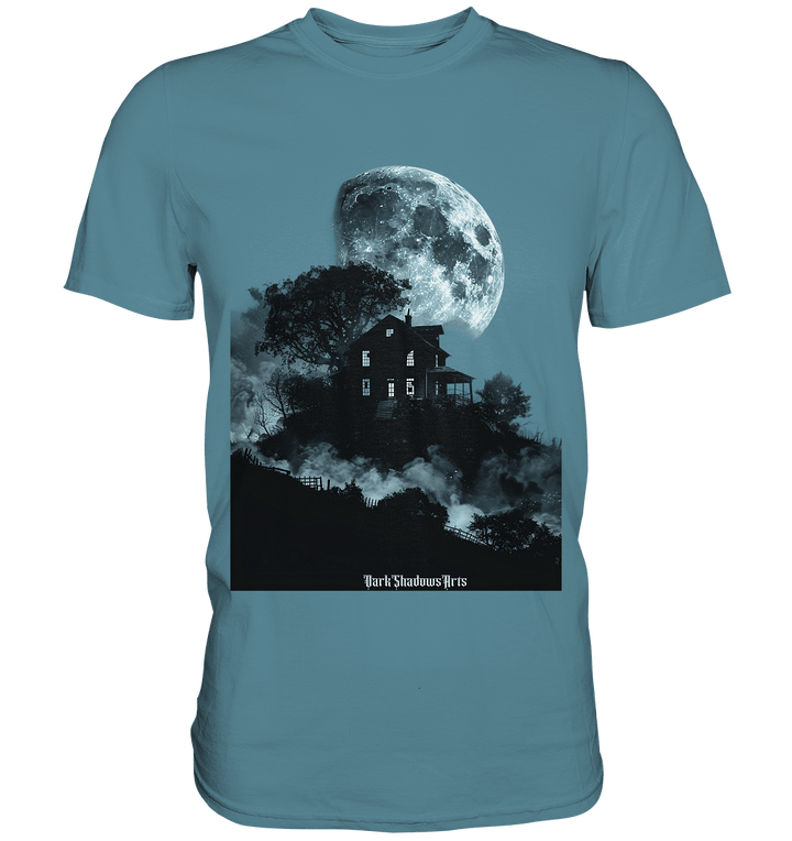 Düstere Schatten – Mysteriöses Haus im Mondlicht - Premium Shirt | Unisex - Shirts | Dark Shadows Arts