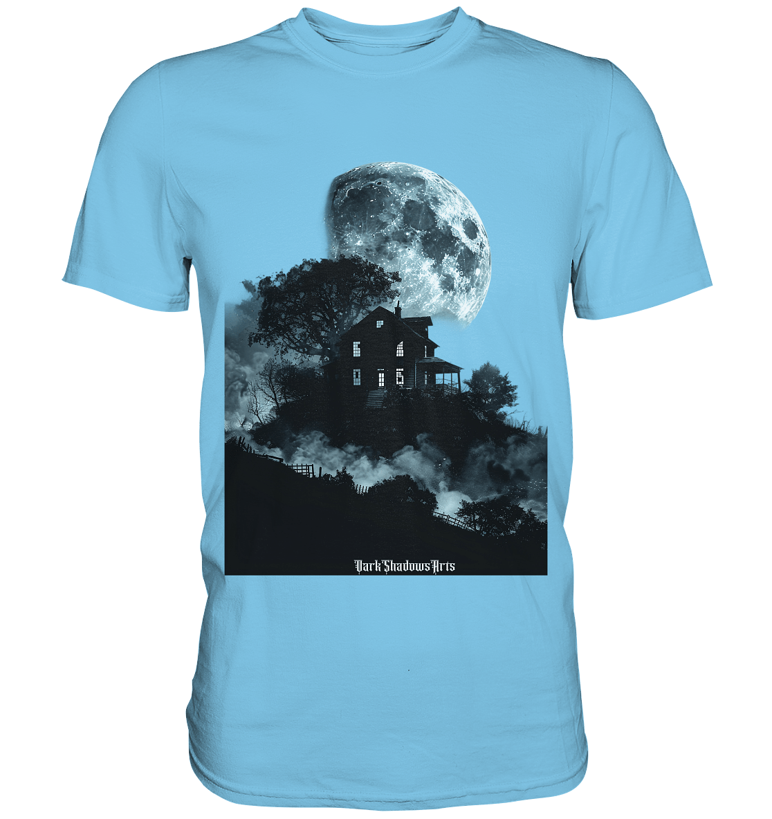 Düstere Schatten – Mysteriöses Haus im Mondlicht - Premium Shirt | Unisex - Shirts | Dark Shadows Arts