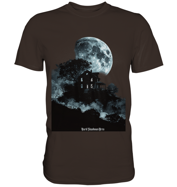 Düstere Schatten – Mysteriöses Haus im Mondlicht - Premium Shirt | Unisex - Shirts | Dark Shadows Arts