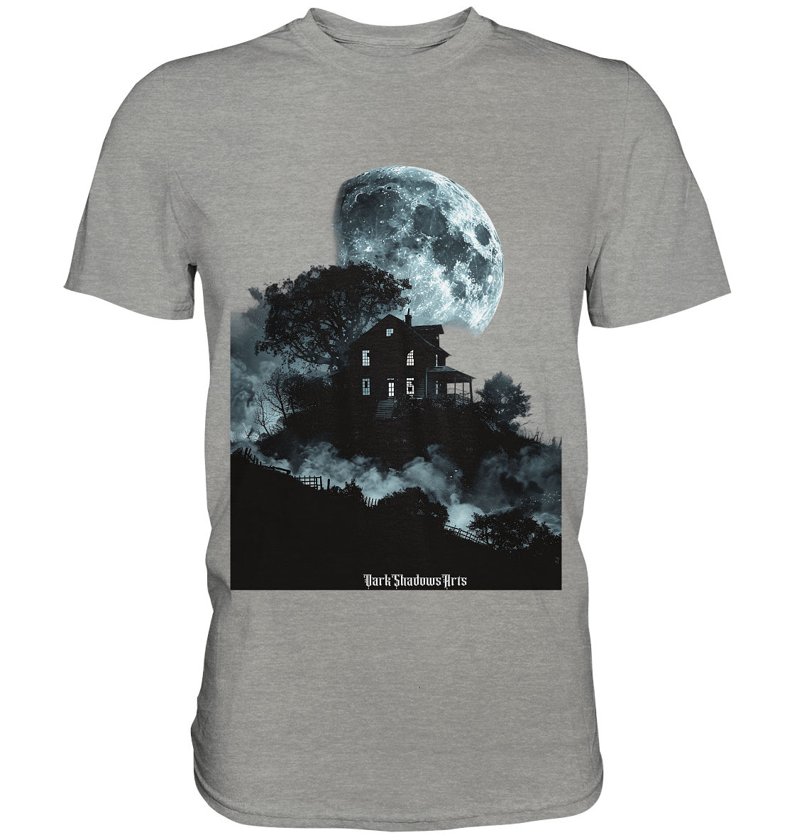 Düstere Schatten – Mysteriöses Haus im Mondlicht - Premium Shirt | Unisex - Shirts | Dark Shadows Arts