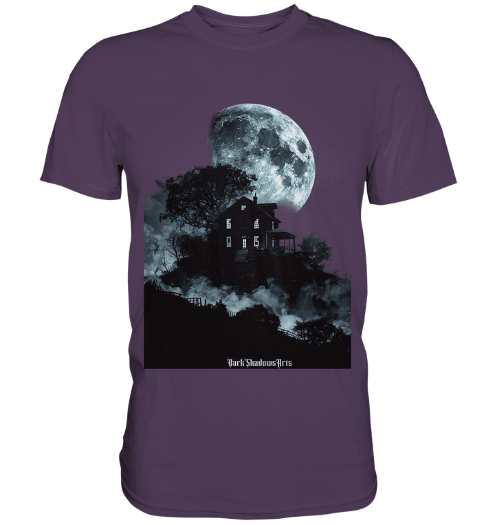 Düstere Schatten – Mysteriöses Haus im Mondlicht - Premium Shirt | Unisex - Shirts | Dark Shadows Arts