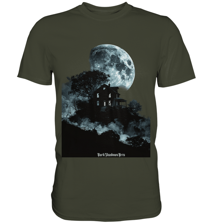 Düstere Schatten – Mysteriöses Haus im Mondlicht - Premium Shirt | Unisex - Shirts | Dark Shadows Arts