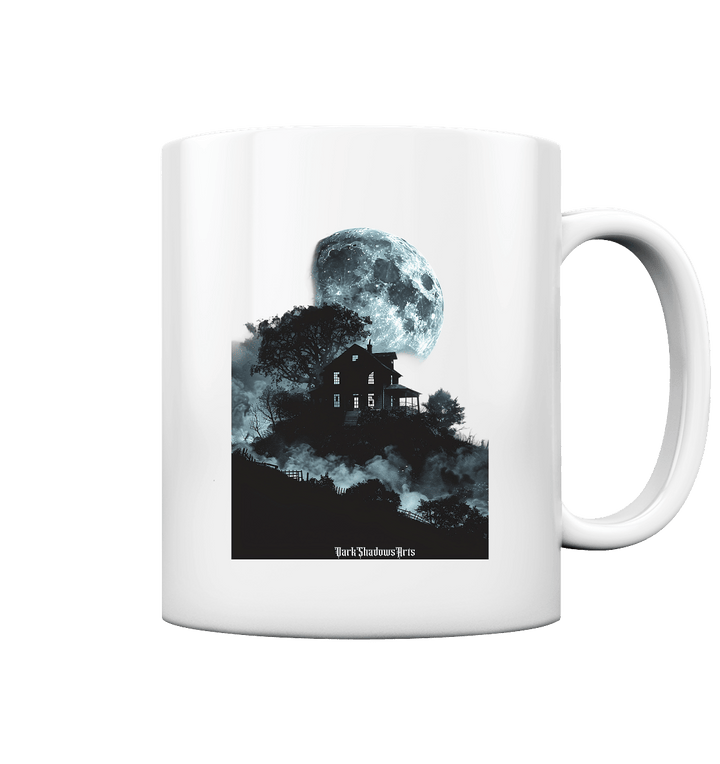 Düstere Schatten – Mysteriöses Haus im Mondlicht - Tasse glossy | Trinkgefäße | Dark Shadows Arts