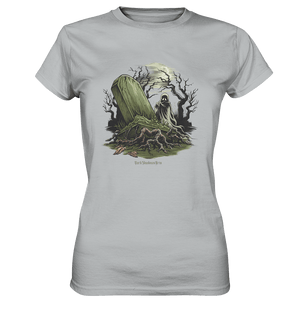 Düsterer Friedhof bei Nacht - Geist vor verfallenem Grabstein in mystischer Atmosphäre - Ladies Premium Shirt | Lady - Shirts | Dark Shadows Arts
