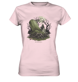 Düsterer Friedhof bei Nacht - Geist vor verfallenem Grabstein in mystischer Atmosphäre - Ladies Premium Shirt | Lady - Shirts | Dark Shadows Arts