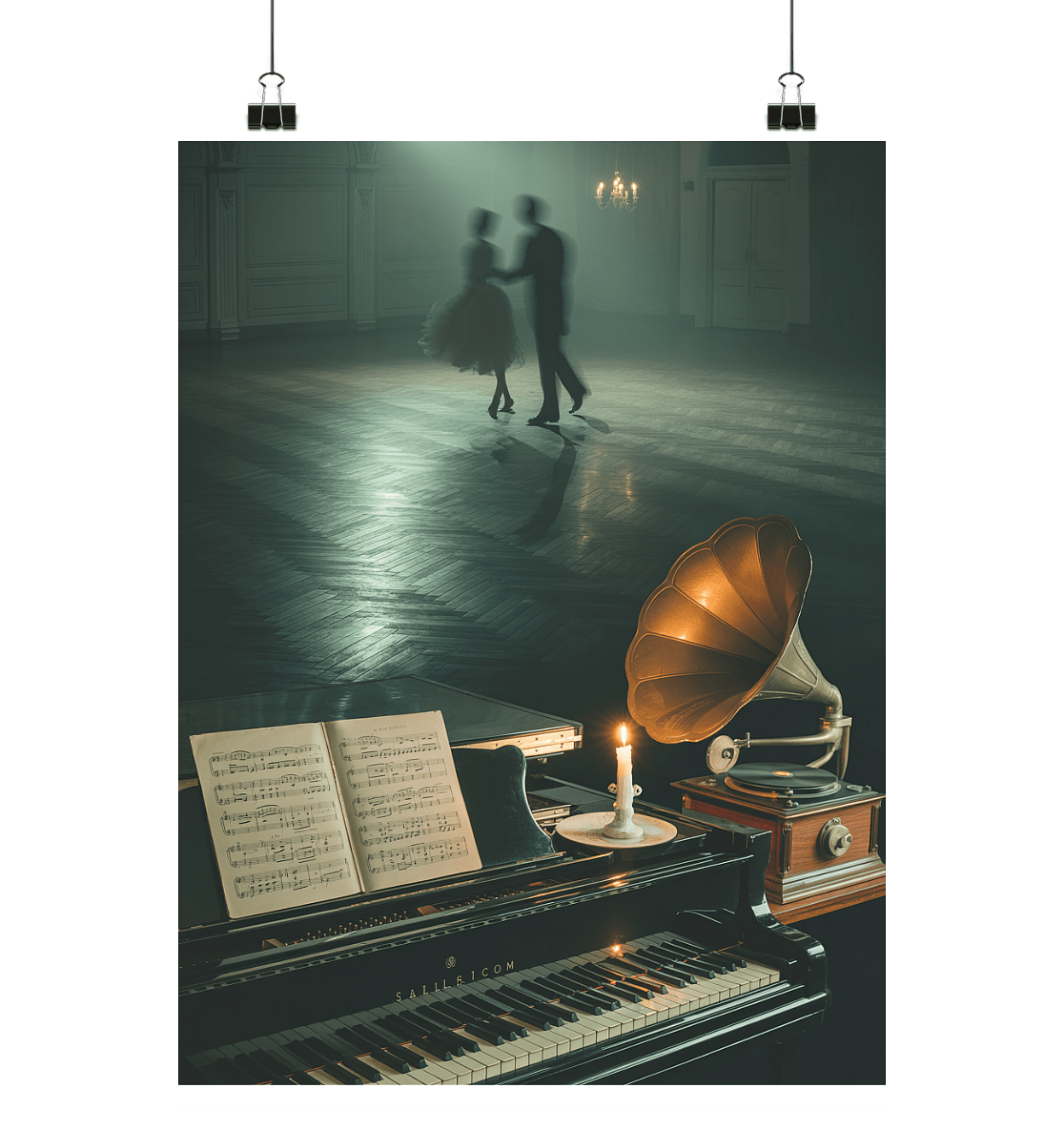 Echoes of a Forgotten Waltz - Der gespenstische Tanz der verlorenen Erinnerungen - Poster Din A1 (hoch) | Wall Art | Dark Shadows Arts