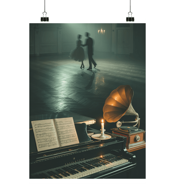 Echoes of a Forgotten Waltz - Der gespenstische Tanz der verlorenen Erinnerungen - Poster Din A1 (hoch) | Wall Art | Dark Shadows Arts