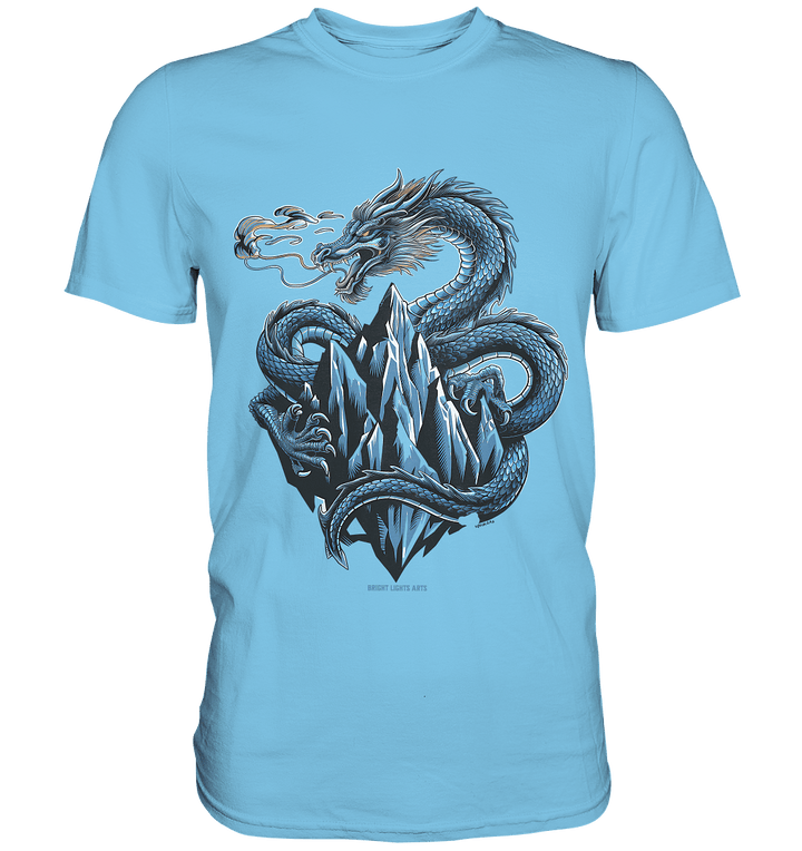 Eisdrache – Wächter der gefrorenen Gipfel - Premium Shirt | Unisex - Shirts | Dark Shadows Arts