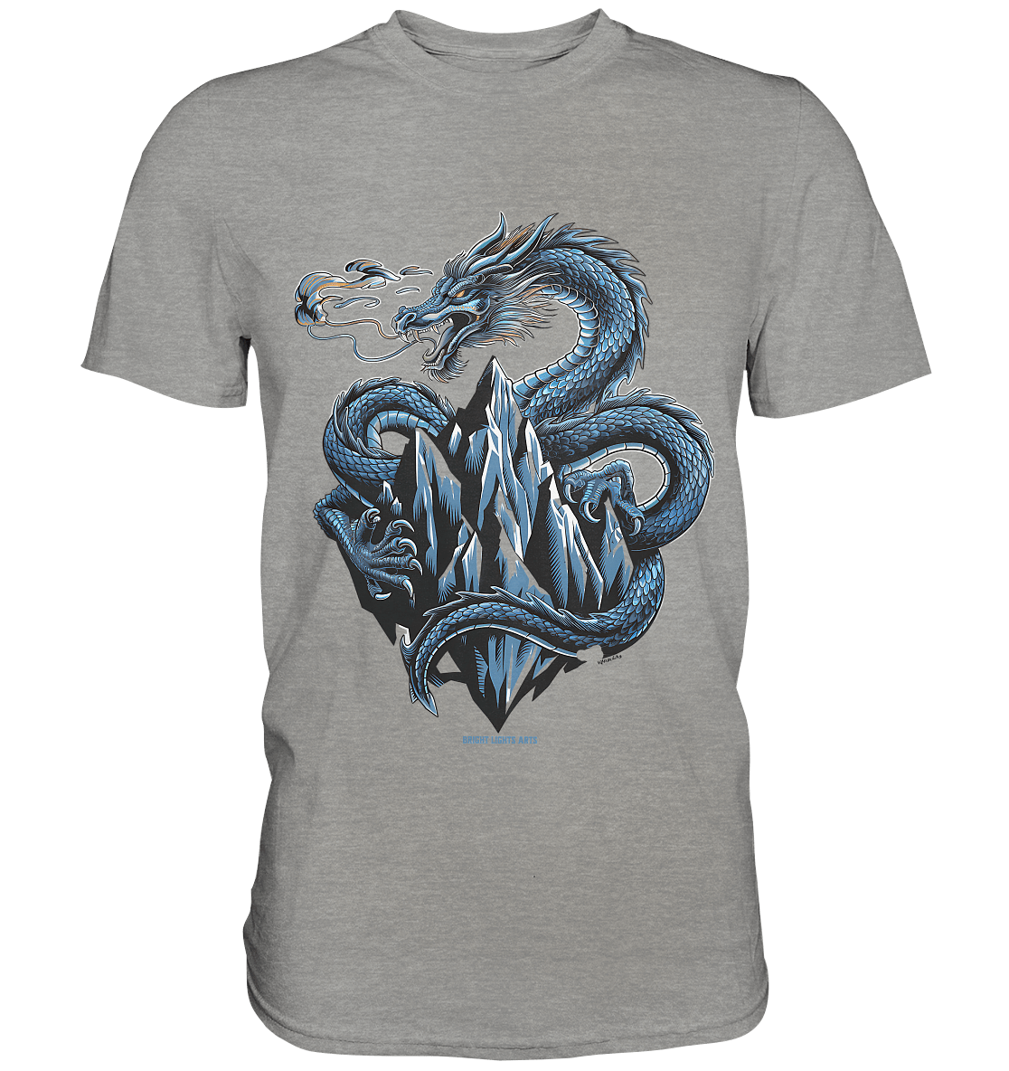Eisdrache – Wächter der gefrorenen Gipfel - Premium Shirt | Unisex - Shirts | Dark Shadows Arts